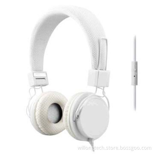 Folding Wired Headphone for iPod, Fabric Headband, Fashionable Design